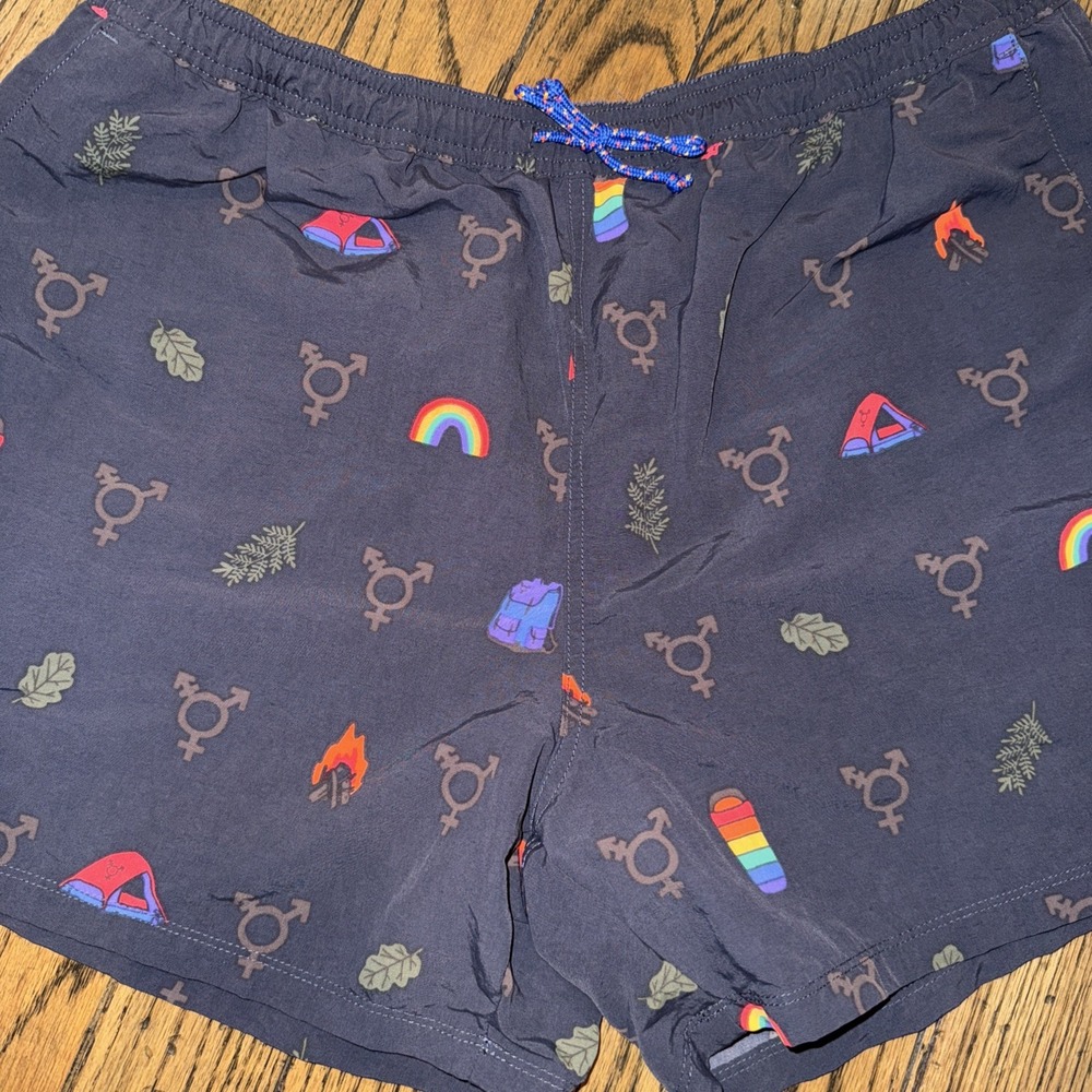Marmot Black Shorts with Rainbow Camp Icons